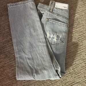 Hi rise girlfriend jeans, light wash, size 5 NEW , Lulus